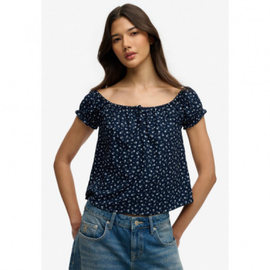 Superdry Tops Mujer Ss 1/2 Button Woven Top W6012219A-L1E