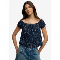 SUPERDRY Tops Mujer Ss 1/2 Button Woven Top W6012219A-L1E