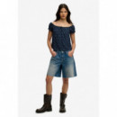 Superdry Tops Mujer Ss 1/2 Button Woven Top W6012219A-L1E