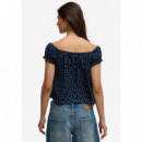 Superdry Tops Mujer Ss 1/2 Button Woven Top W6012219A-L1E