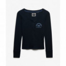 Superdry Tops Mujer Athletic Button Down Ls Top W6012276A-98T