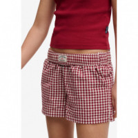 SUPERDRY Pantalones Cortos Mujer Cotton Stripe Elastic Short W7110476A-55J