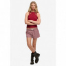 Superdry Pantalones Cortos Mujer Cotton Stripe Elastic Short W7110476A-55J