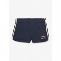 SUPERDRY Pantalones Cortos Mujer Ath Ess Waffle Retro Short W7110506A-JUA