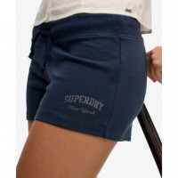 SUPERDRY Pantalones Cortos Mujer Ath Ess Jersey Script Short W7110508A-JUA