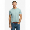 SUPERDRY Camiseta Hombre Cotton Classic Linen Pkt Tee M1012371A-9WT