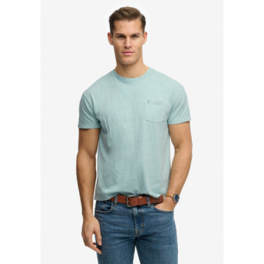 SUPERDRY Camiseta Hombre Cotton Classic Linen Pkt Tee M1012371A-9WT