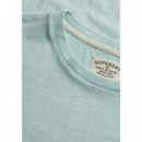 SUPERDRY Camiseta Hombre Cotton Classic Linen Pkt Tee M1012371A-9WT