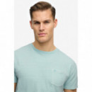 SUPERDRY Camiseta Hombre Cotton Classic Linen Pkt Tee M1012371A-9WT
