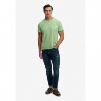 SUPERDRY Camiseta Hombre Cotton Classic Linen Pkt Tee M1012371A-K5A
