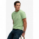 SUPERDRY Camiseta Hombre Cotton Classic Linen Pkt Tee M1012371A-K5A