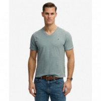 SUPERDRY Camiseta Hombre Classic Cotton Linen Vee M1012391A-J1E