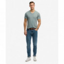 SUPERDRY Camiseta Hombre Classic Cotton Linen Vee M1012391A-J1E