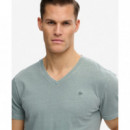 SUPERDRY Camiseta Hombre Classic Cotton Linen Vee M1012391A-J1E