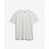 SUPERDRY Camiseta Hombre Classic Cotton Linen Vee M1012391A-K3Y