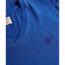 SUPERDRY Camiseta Hombre Classic Cotton Linen Vee M1012391A-K5B