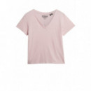 Superdry Camisetas Mujer Studios Slub Emb Vee Tee W1011828A-11R