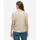 Superdry Camisetas Mujer Studios Slub Emb Vee Tee W1011828A-6NN