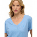 Superdry Camisetas Mujer Studios Slub Emb Vee Tee W1011828A-BYJ