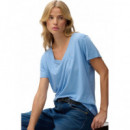 Superdry Camisetas Mujer Studios Slub Emb Vee Tee W1011828A-BYJ