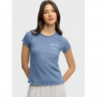 SUPERDRY Camisetas Mujer Ath Ess Slub Graphic Tee W1011876C-5AW