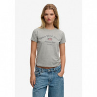 SUPERDRY Camisetas Mujer Ath Ess Fitted Graphic Tee W1011877A-07Q