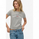 Superdry Camisetas Mujer Ath Ess Fitted Graphic Tee W1011877A-07Q
