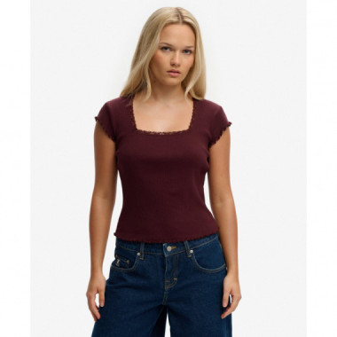 Superdry Camisetas Mujer Ath Ess Square Neck Tee W1011902A-1KD