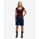 Superdry Camisetas Mujer Ath Ess Square Neck Tee W1011902A-1KD
