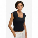 Superdry Camisetas Mujer Ath Ess Square Neck Tee W1011902A-98T