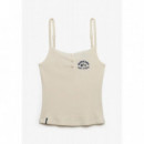 Superdry Tops Mujer Athletic Embroider Button Cami W6012154A-71D