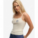 Superdry Tops Mujer Athletic Embroider Button Cami W6012154A-71D