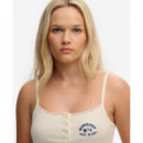 Superdry Tops Mujer Athletic Embroider Button Cami W6012154A-71D