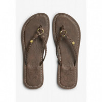 SUPERDRY Chanclas Mujer Faux Leather Braided Flip Flop WF310246A-B8M