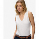 Superdry Tops Mujer Studios Vee Neck Vest W6012173A-01C