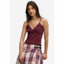 Superdry Tops Mujer Ath Ess Lace Trim Vneck Vest W6012231A-1KD