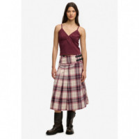 SUPERDRY Tops Mujer Ath Ess Lace Trim Vneck Vest W6012231A-1KD