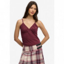 Superdry Tops Mujer Ath Ess Lace Trim Vneck Vest W6012231A-1KD