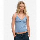 Superdry Tops Mujer Ath Ess Lace Trim Vneck Vest W6012231A-5AW