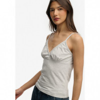 SUPERDRY Tops Mujer Ath Ess Lace Trim Vneck Vest W6012231A-5WB