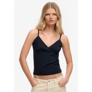 Superdry Tops Mujer Ath Ess Lace Trim Eclipse Navy W6012231A-98T