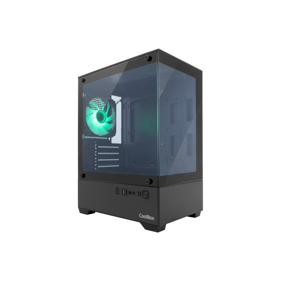Carcasa COOLBOX Gaming Matx GM200 Vision Lite Negra