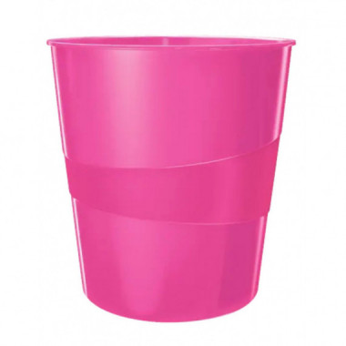 PAPELERA PLASTICO WOW FUCSIA