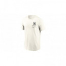 NIKE Camiseta Yankees New York Beige