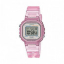 Casio LA-20WHS-4A – Reloj Digital Rosa Transparente con Luz LED y WR
