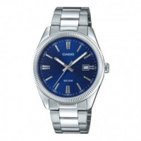 Casio MTP-1302PD-2A Reloj Clásico para Hombre con Esfera Azul y Correa de Acero Inoxidable – WR 50M y Calendario