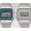 Casio A158WEM-7 Reloj Digital Unisex – Diseño Vintage Plateado con Correa Milanesa de Acero Inoxidable - A158WEM-7