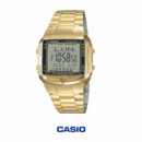 Casio DB-360G-9A Reloj Digital Unisex – Data Bank Dorado con Telememo, Temporizador y Batería de 10 Años - DB360G