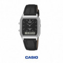 Casio AQ-230EL-1A Reloj Analógico-Digital Unisex – Esfera Negra con Correa de Pie