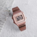 Casio B650WC-5A Reloj Digital Unisex – Diseño Retro Oro Rosado con Brazalete de Acero Inoxidable